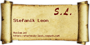 Stefanik Leon névjegykártya